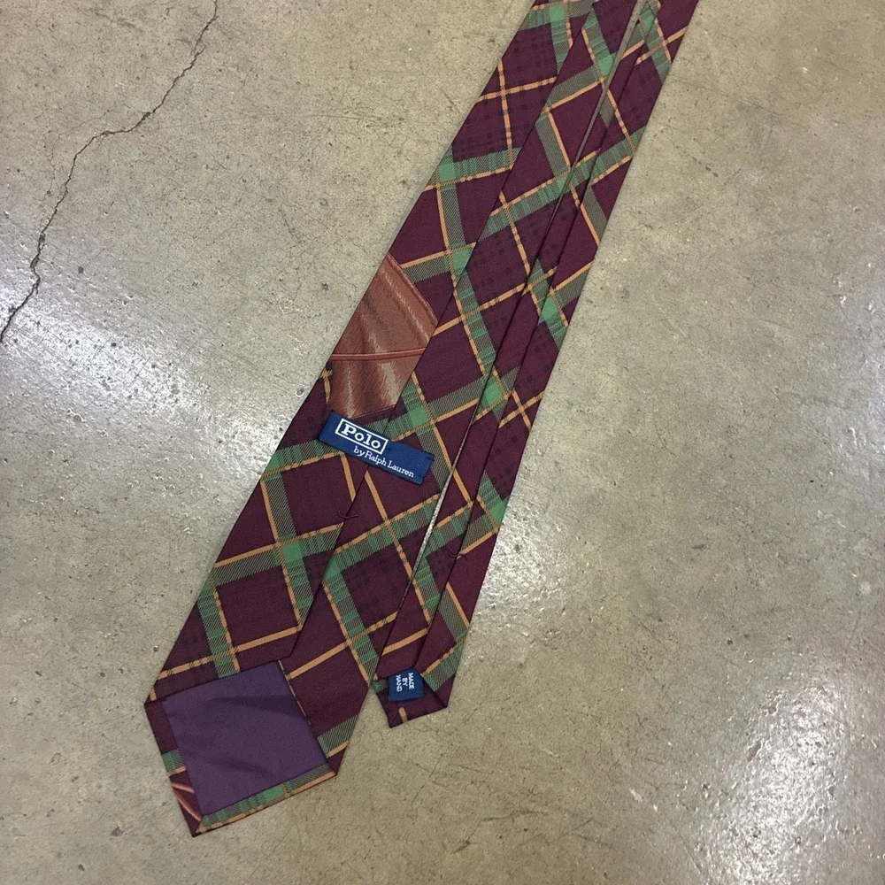 Vintage Equestrian Rare Polo Ralph Lauren Horse Graphic Silk Handmade Tie